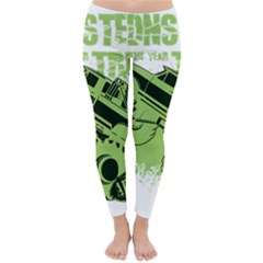 Monster Truck Illustration Green Car Classic Winter Leggings