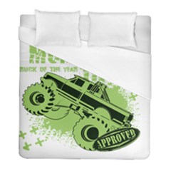 Monster Truck Illustration Green Car Duvet Cover (full/ Double Size)