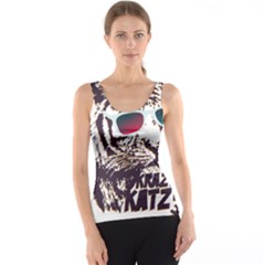 Krazy Katz 3d Tiger Roar Animal Women s Basic Tank Top