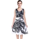 Hip Hop Music Drawing Art Graffiti V-Neck Midi Sleeveless Dress  View1