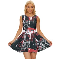 Cars City Fear This Poster Sleeveless Button Up Dress by Sarkoni