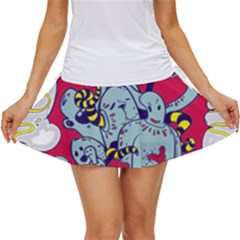 Fresh Urban Cartoon Monster Illustration Cartoon Character Text Women s Skort