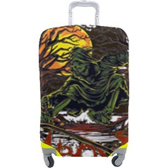 Grim Reaper Above Art  Monster Moon Letter Poster Luggage Cover (large) by Sarkoni