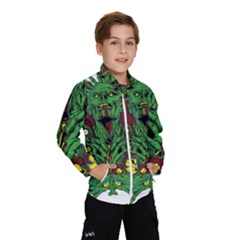 Zombie Star Monster Green Monster Kids  Windbreaker