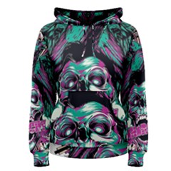 Anarchy Skull And Birds Women s Pullover Hoodie