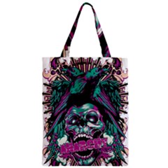 Anarchy Skull And Birds Zipper Classic Tote Bag