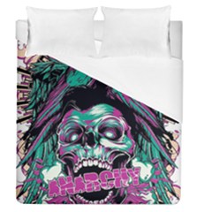 Anarchy Skull And Birds Duvet Cover (queen Size)