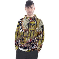 Motorcycle And Skull Cruiser Native American Men s Pullover Hoodie by Sarkoni