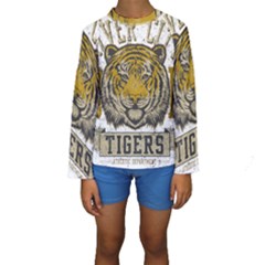 1813 River City Tigers Athletic Department Kids  Long Sleeve Swimwear