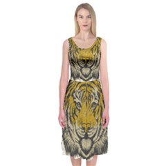 1813 River City Tigers Athletic Department Midi Sleeveless Dress by Sarkoni