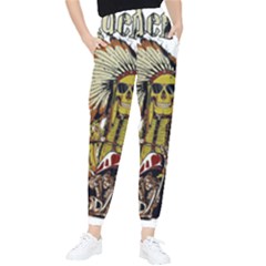 Motorcycle And Skull Cruiser Native American Women s Tapered Pants by Sarkoni