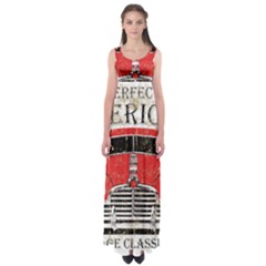 Perfect American Vintage Classic Car Signage Retro Style Empire Waist Maxi Dress by Sarkoni