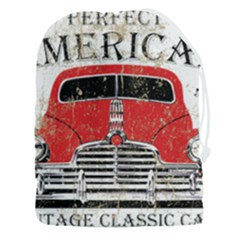 Perfect American Vintage Classic Car Signage Retro Style Drawstring Pouch (3xl) by Sarkoni