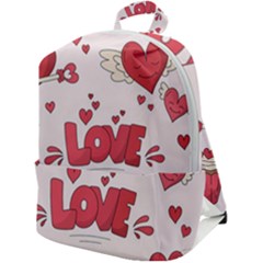 Hand Drawn Valentines Day Element Collection Zip Up Backpack by Bedest