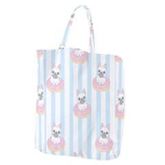 French Bulldog Dog Seamless Pattern Giant Grocery Tote