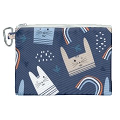 Colorful Cute Cats Seamless Pattern Canvas Cosmetic Bag (xl) by Bedest