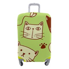 Cute Hand Drawn Cat Seamless Pattern Luggage Cover (small) by Bedest