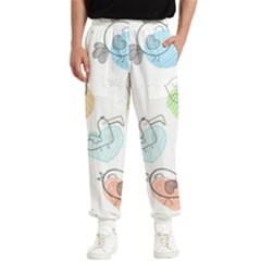 Cartoon Bird Cute Doodle Bird Men s Elastic Waist Pants