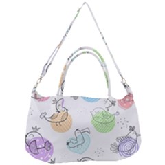 Cartoon Bird Cute Doodle Bird Removable Strap Handbag