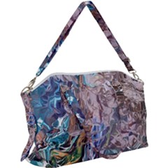 Abstract Blend V Canvas Crossbody Bag by kaleidomarblingart
