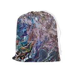 Abstract Blend V Drawstring Pouch (xl) by kaleidomarblingart