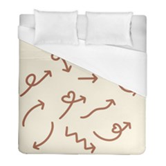 Abstract Arrow Sign Love Aesthetic Duvet Cover (full/ Double Size) by Apen