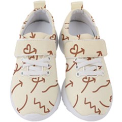 Abstract Arrow Sign Love Aesthetic Kids  Velcro Strap Shoes by Apen