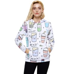 Drinks Cocktails Doodles Coffee Women s Lightweight Drawstring Hoodie by Apen