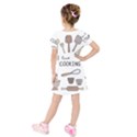 I Love Cooking Baking Utensils Knife Kids  Short Sleeve Velvet Dress View2