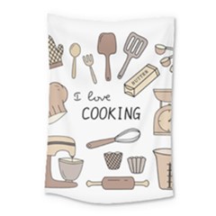 I Love Cooking Baking Utensils Knife Small Tapestry by Apen