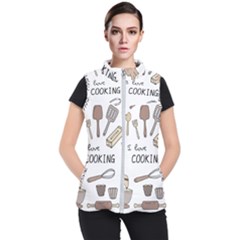 I Love Cooking Baking Utensils Knife Women s Puffer Vest