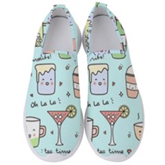 Drinks Cocktails Doodle Coffee Men s Slip On Sneakers by Apen