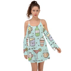 Drinks Cocktails Doodle Coffee Boho Dress by Apen