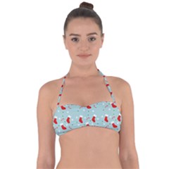 Christmas Pattern Tie Back Bikini Top