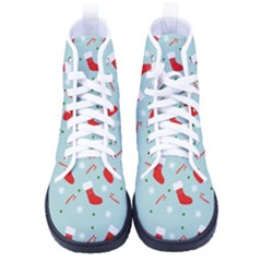 Christmas Pattern Men s High-top Canvas Sneakers by Apen