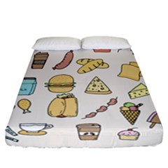 Dinner Meal Food Snack Fast Food Fitted Sheet (california King Size) by Apen