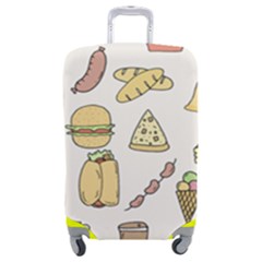Dinner Meal Food Snack Fast Food Luggage Cover (medium) by Apen