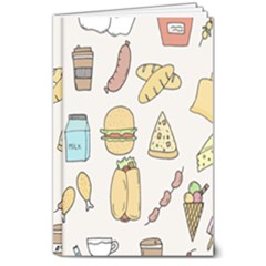 Dinner Meal Food Snack Fast Food 8  X 10  Hardcover Notebook