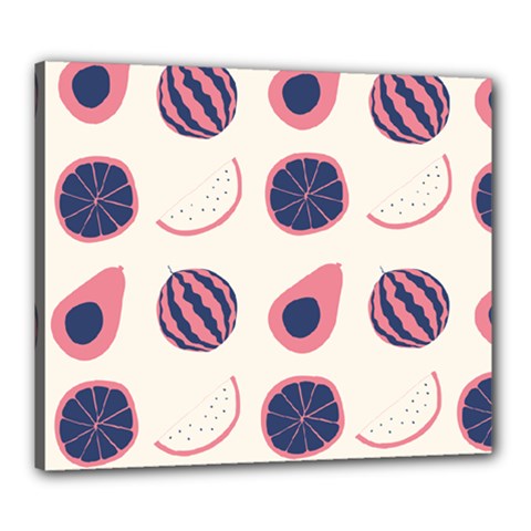 Fruits Halves Pattern Design Canvas 24  X 20  (stretched) by Apen