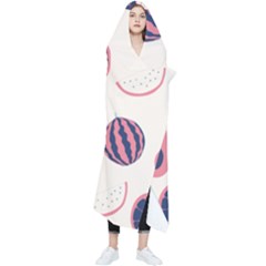 Fruits Halves Pattern Design Wearable Blanket by Apen