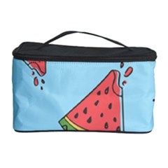 Watermelon Fruit Pattern Tropical Cosmetic Storage Case by Apen