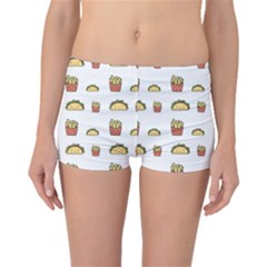 Fries Taco Pattern Fast Food Boyleg Bikini Bottoms by Apen