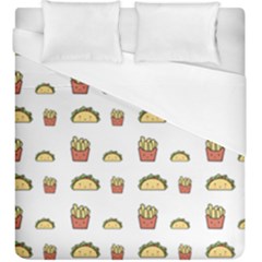 Fries Taco Pattern Fast Food Duvet Cover (king Size) by Apen