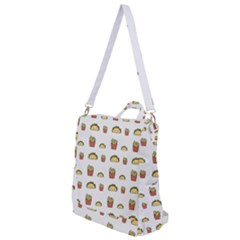 Fries Taco Pattern Fast Food Crossbody Backpack by Apen