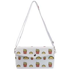 Fries Taco Pattern Fast Food Removable Strap Clutch Bag by Apen