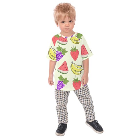 Fruits Pattern Background Food Kids  Raglan T-shirt by Apen