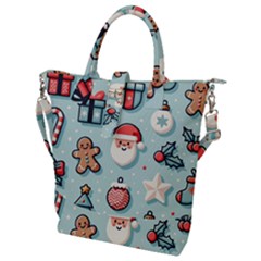 Christmas Decoration Angel Buckle Top Tote Bag by Apen