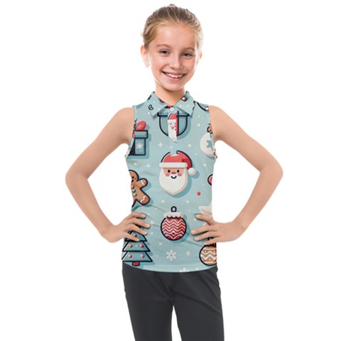 Christmas Decoration Angel Kids  Sleeveless Polo T-shirt by Apen