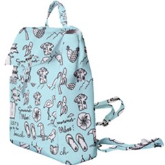June Doodle Tropical Beach Sand Buckle Everyday Backpack by Apen