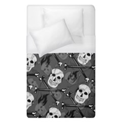 Skull Skeleton Pattern Texture Duvet Cover (single Size) by Apen